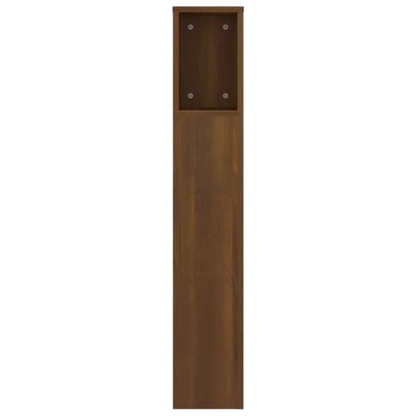 vidaXL Sängynpääty säilytystilalla ruskea tammi 140x18,5x104,5 cm - Sängynpäädyt
