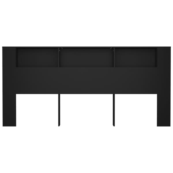 vidaXL sengegavl med opbevaring 220x18,5x104,5 cm sort - Hovedgærder og fodgærder