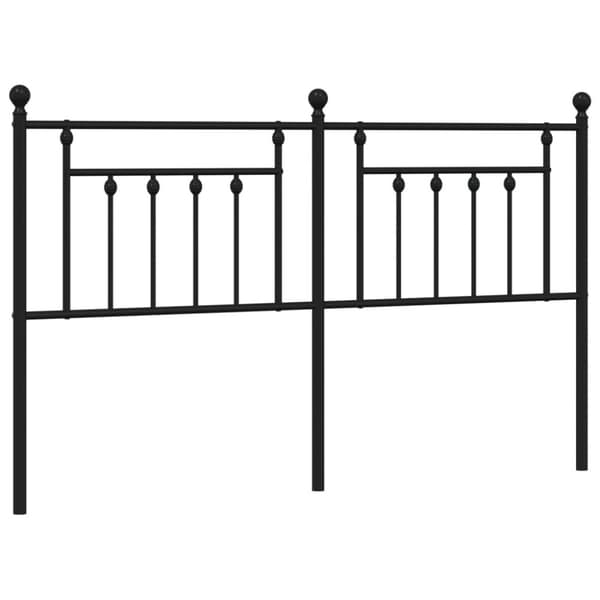 vidaXL Metallinen sängynpääty musta 160 cm - Sängynpäädyt