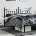 Pikkukuva 4 / 8: vidaXL Metallinen sängynpääty musta 160 cm -  Sängynpäädyt