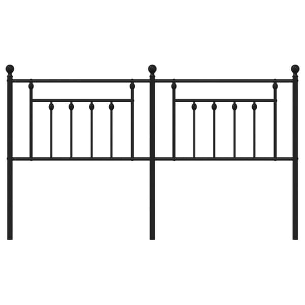 vidaXL Metallinen sängynpääty musta 160 cm - Sängynpäädyt