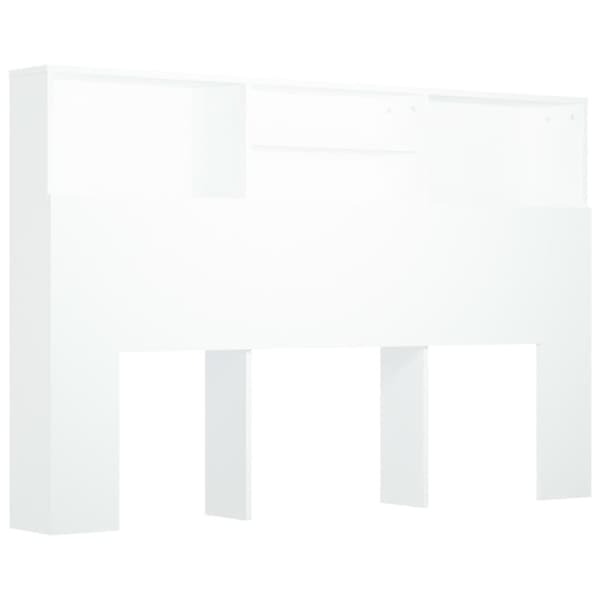 vidaXL Sängynpääty säilytystilalla valkoinen 160x19x103,5 cm - Sängynpäädyt