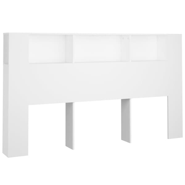 vidaXL sengegavl med opbevaring 180x18,5x104,5 cm hvid -  Hovedgærder og fodgærder