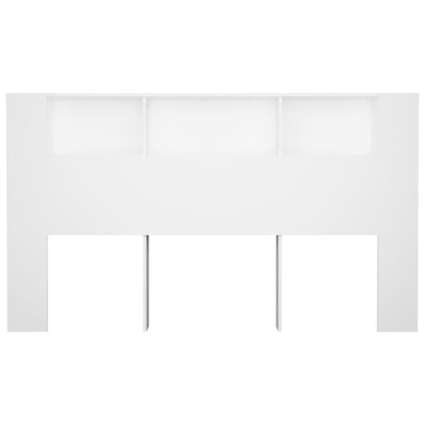 vidaXL sengegavl med opbevaring 180x18,5x104,5 cm hvid -  Hovedgærder og fodgærder