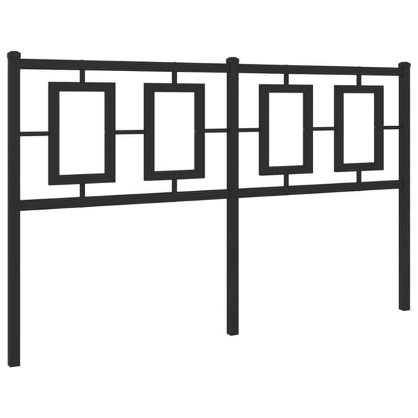 vidaXL sengegavl 135 cm metal sort - Hovedgærder og fodgærder