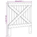Pikkukuva 8 / 8: vidaXL Sängynpääty 90x104 cm täysi mänty -  Sängynpäädyt