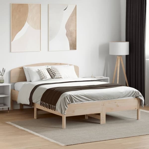 vidaXL Sängynpääty 120 cm täysi mänty - Sängynpäädyt