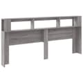 Pikkukuva 9 / 11: vidaXL Sängynpääty LED-valoilla harmaa Sonoma 220x18,5x103,5 cm puu -  Sängynpäädyt
