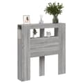 Pikkukuva 6 / 11: vidaXL Sängynpääty LED-valoilla harmaa Sonoma 100x18,5x103,5 cm puu -  Sängynpäädyt