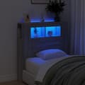 Pikkukuva 1 / 11: vidaXL Sängynpääty LED-valoilla harmaa Sonoma 100x18,5x103,5 cm puu -  Sängynpäädyt
