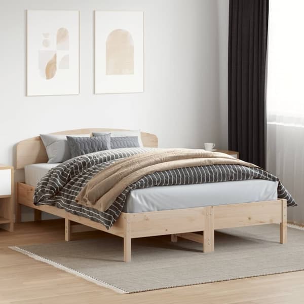vidaXL Sängynpääty 140 cm täysi mänty -  Sängynpäädyt