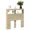 Pikkukuva 6 / 11: vidaXL Sängynpäätykaappi LED-valoilla Sonoma-tammi 100x17x102 cm -  Sängynpäädyt