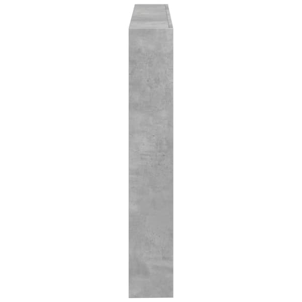 vidaXL Sängynpäätykaappi LED-valoilla betoninharmaa 140x17x102 cm -  Sängynpäädyt