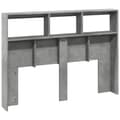 Pikkukuva 9 / 11: vidaXL Sängynpäätykaappi LED-valoilla betoninharmaa 140x17x102 cm -  Sängynpäädyt