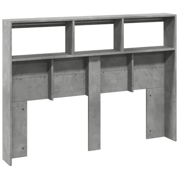 vidaXL Sängynpäätykaappi LED-valoilla betoninharmaa 140x17x102 cm -  Sängynpäädyt