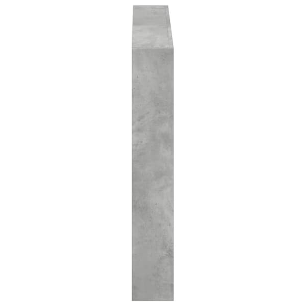 vidaXL Sängynpäätykaappi LED-valoilla betoninharmaa 120x17x102 cm - Sängynpäädyt