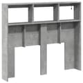 Pikkukuva 9 / 11: vidaXL Sängynpäätykaappi LED-valoilla betoninharmaa 120x17x102 cm -  Sängynpäädyt