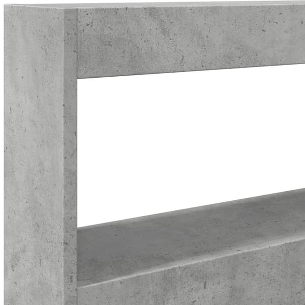 vidaXL Sängynpäätykaappi LED-valoilla betoninharmaa 120x17x102 cm - Sängynpäädyt