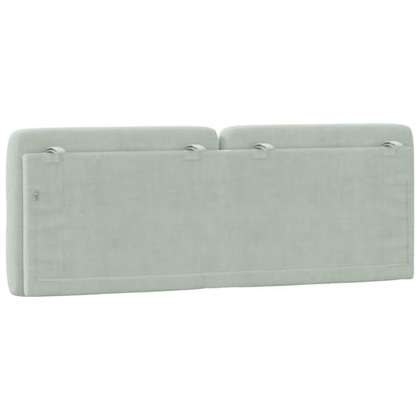 vidaXL gavlpude 140 cm velour lysegrå