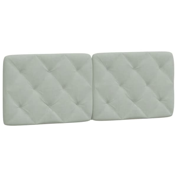 vidaXL gavlpude 140 cm velour lysegrå