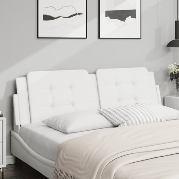vidaXL gavlpude 160 cm kunstlæder hvid