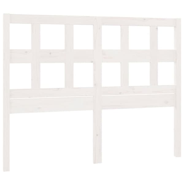 The Living Store sengegærde 205,5x4x100 cm massivt fyrretræ hvid -  Hovedgærder og fodgærder