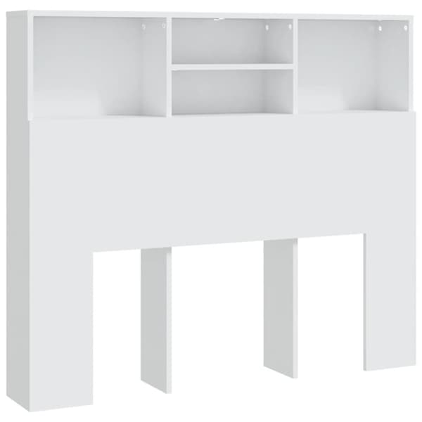 The Living Store sengegavl med opbevaring 120x19x103,5 cm hvid - Hovedgærder og fodgærder