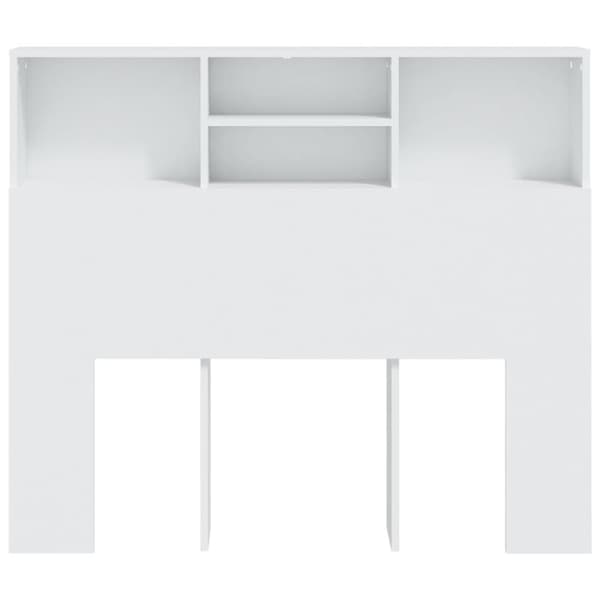 The Living Store sengegavl med opbevaring 120x19x103,5 cm hvid - Hovedgærder og fodgærder