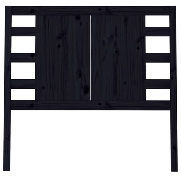 The Living Store sengegærde 96x4x100 cm massivt fyrretræ sort -  Hovedgærder og fodgærder