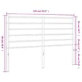 Pikkukuva 8 / 8: The Living Store Metallinen sängynpääty musta 135 cm -  Sängynpäädyt
