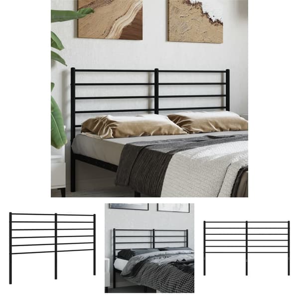 The Living Store Metallinen sängynpääty musta 135 cm -  Sängynpäädyt