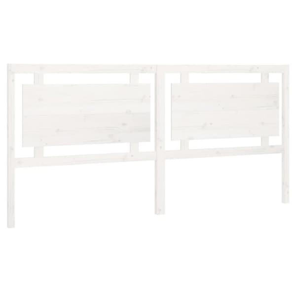 The Living Store sengegærde 205,5x4x100 cm massivt fyrretræ hvid - Hovedgærder og fodgærder