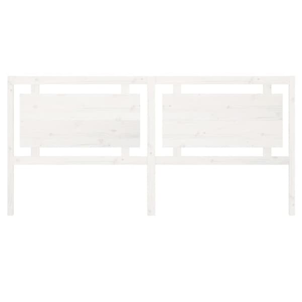 The Living Store sengegærde 205,5x4x100 cm massivt fyrretræ hvid - Hovedgærder og fodgærder