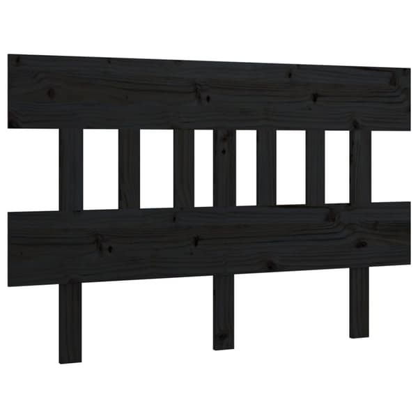 The Living Store Sängynpääty musta 143,5x3x81 cm täysi mänty -  Sängynpäädyt