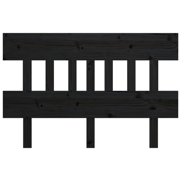 The Living Store Sängynpääty musta 143,5x3x81 cm täysi mänty -  Sängynpäädyt