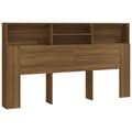 Pikkukuva 3 / 9: The Living Store Sängynpääty säilytystilalla ruskea tammi 180x19x103,5 cm -  Sängynpäädyt