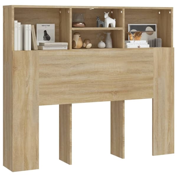 The Living Store Sänggavel med förvaring sonoma-ek 120x19x103,5 cm -  Sänggavlar