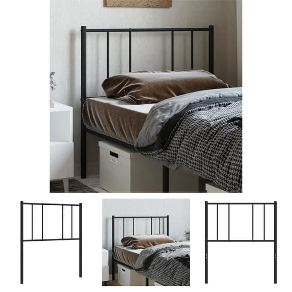 The Living Store sengegavl 90 cm metal sort -  Hovedgærder og fodgærder