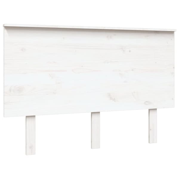 The Living Store sengegærde 124x6x82,5 cm massivt fyrretræ hvid - Hovedgærder og fodgærder