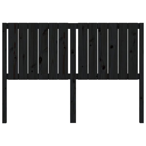 The Living Store sengegærde 145,5x4x100 cm massivt fyrretræ sort - Hovedgærder og fodgærder