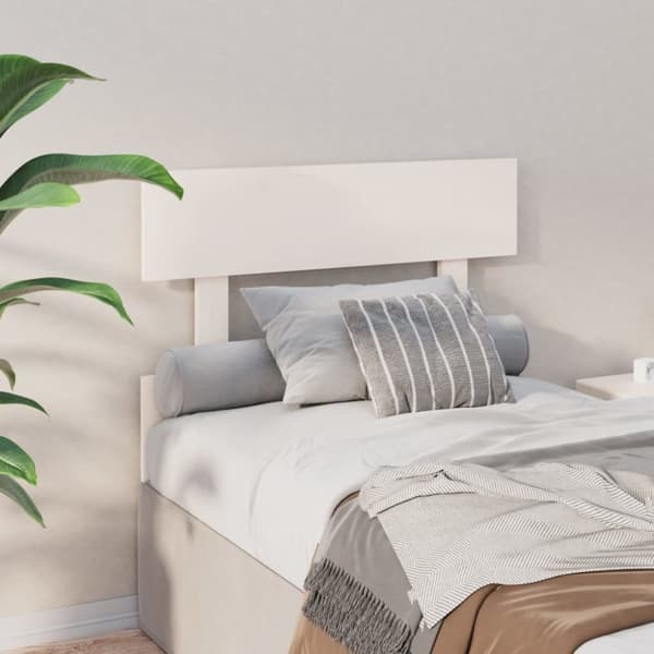 The Living Store sengegærde 93,5x3x81 cm massivt fyrretræ hvid -  Hovedgærder og fodgærder