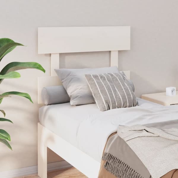 The Living Store sengegærde 93,5x3x81 cm massivt fyrretræ hvid -  Hovedgærder og fodgærder