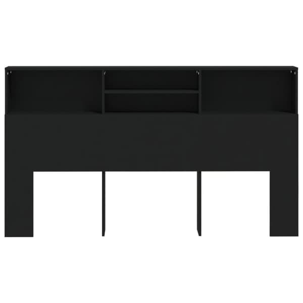 The Living Store Sängynpääty säilytystilalla musta 180x19x103,5 cm - Sängynpäädyt