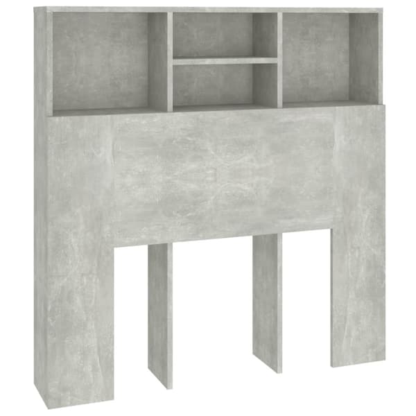 The Living Store Sängynpääty säilytystilalla betoninharmaa 100x19x103,5 cm - Sängynpäädyt