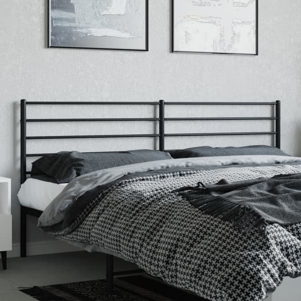 The Living Store sengegavl 180 cm metal sort - Hovedgærder og fodgærder