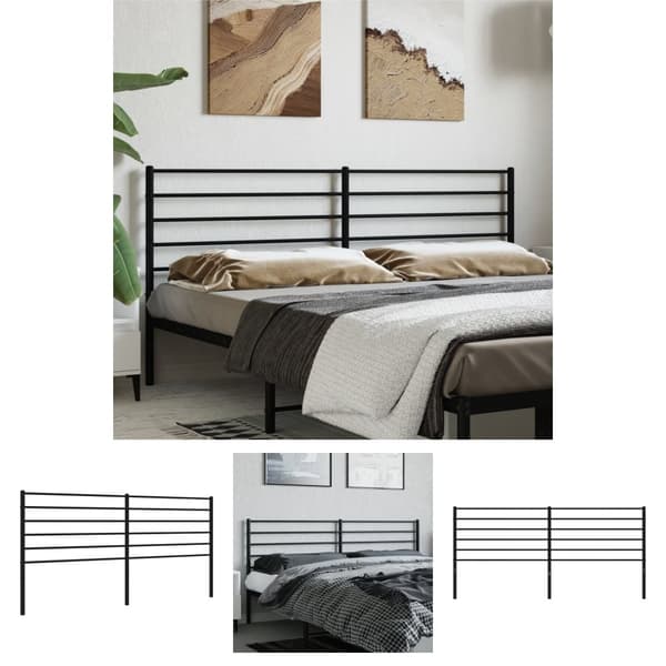 The Living Store sengegavl 180 cm metal sort - Hovedgærder og fodgærder