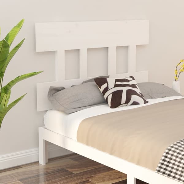The Living Store Sänggavel vit 93,5x3x81 cm massiv furu - Sänggavlar