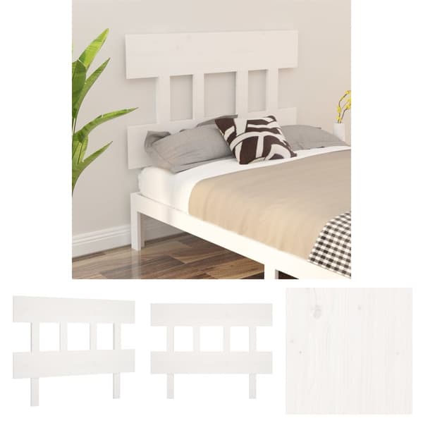 The Living Store Sänggavel vit 93,5x3x81 cm massiv furu -  Sänggavlar
