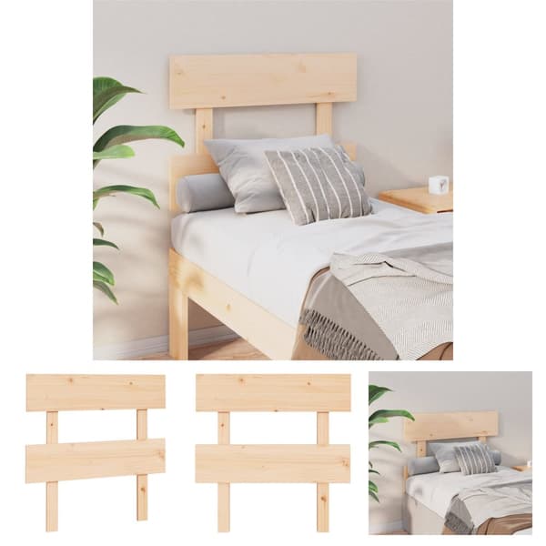 The Living Store sengegærde 93,5x3x81 cm massivt fyrretræ -  Hovedgærder og fodgærder