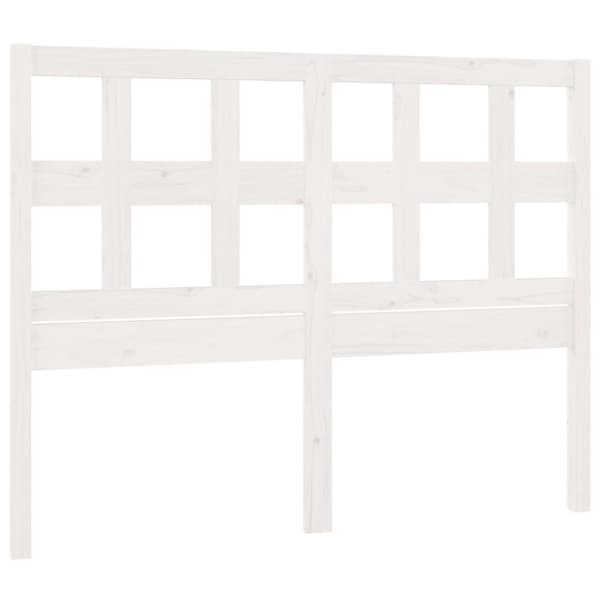 The Living Store sengegærde 145,5x4x100 cm massivt fyrretræ hvid -  Hovedgærder og fodgærder